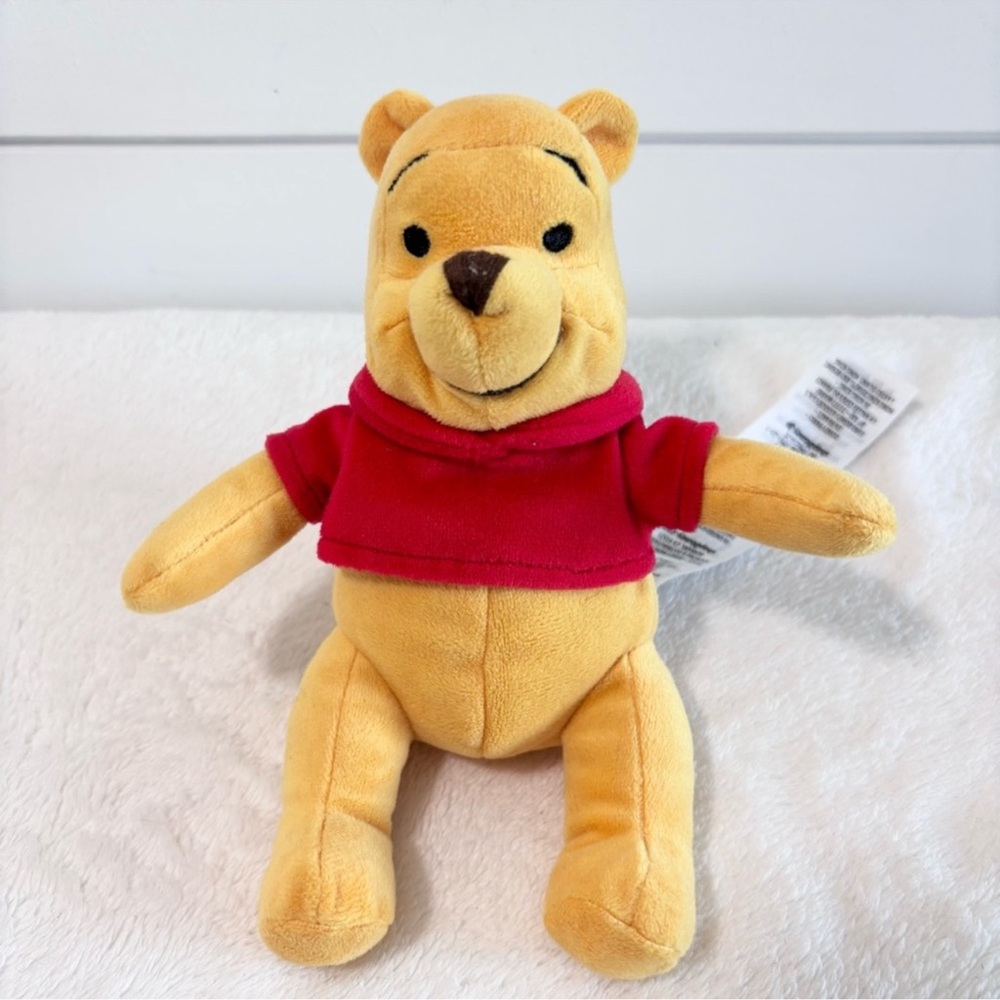 Disney Winnie the Pooh Plush Toy - Yellow and Red‎ 8"